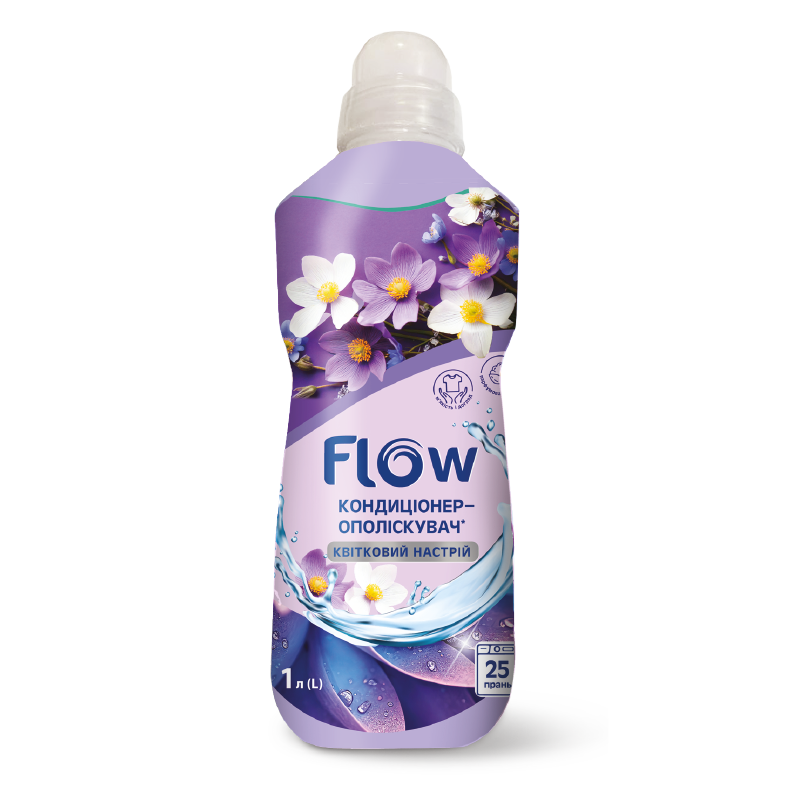 Кондиціонер-ополіскувач для тканин Квітковий настрій ТМ "Flow" 1 л