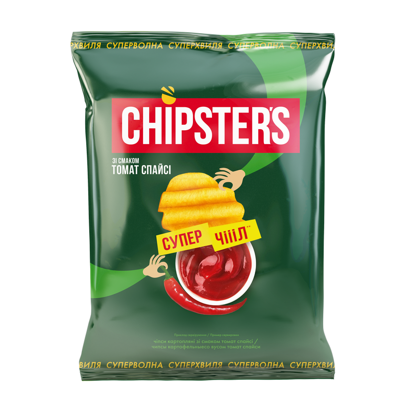 Чіпси картопляні хвилясті зі смаком васабі 110 г ТМ "CHIPSTER'S"